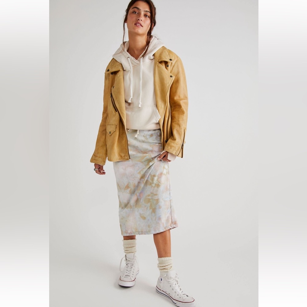 Free People Riverside Tool & Dye French Terry Skirt